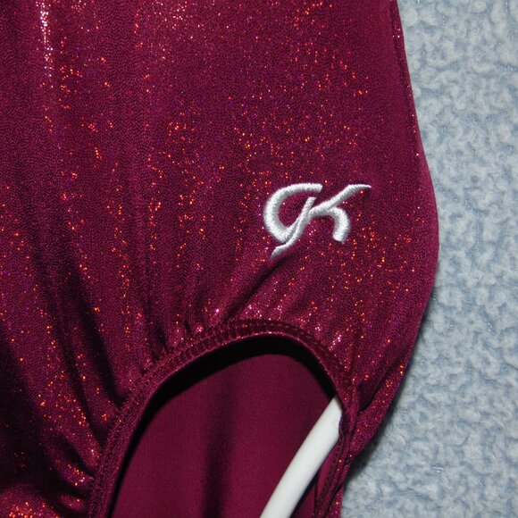 GK Shiny Red Sequin Leotard AM - Picture 3 of 7
